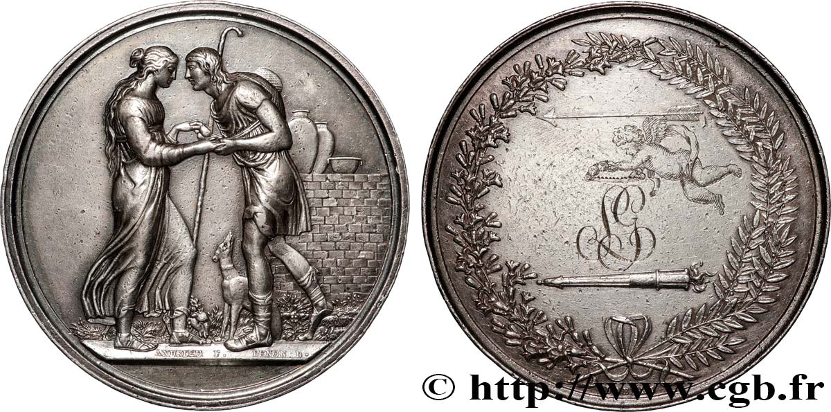 AMOUR ET MARIAGE Médaille de mariage, Jacob et Rachel, Stéphanie Napoléon et le Prince Louis de Bade TTB