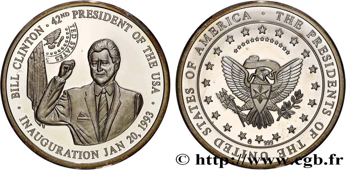 UNITED STATES OF AMERICA Médaille, Bill Clinton AU