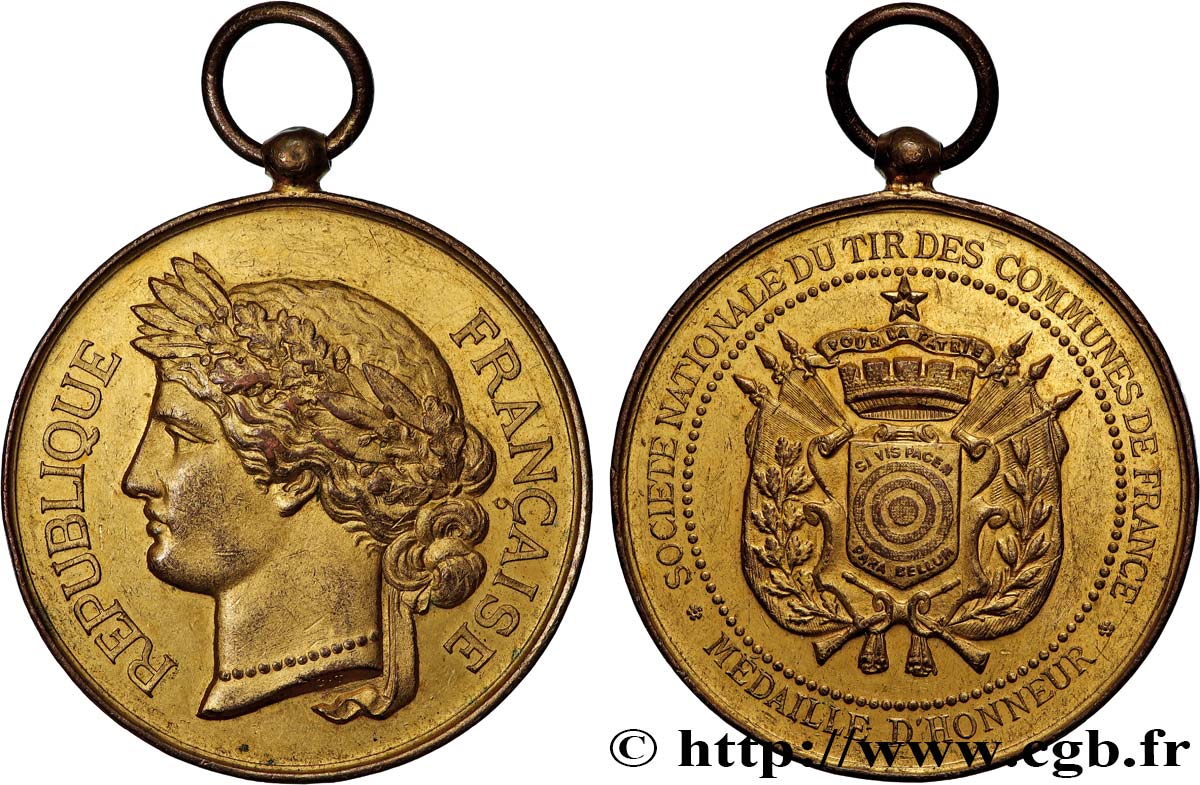 TIR ET ARQUEBUSE Médaille d’honneur, Société Nationale du Tir des communes de France XF