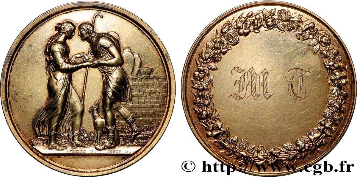 AMOUR ET MARIAGE Médaille de mariage, Jacob et Rachel, Stéphanie Napoléon et le Prince Louis de Bade TTB
