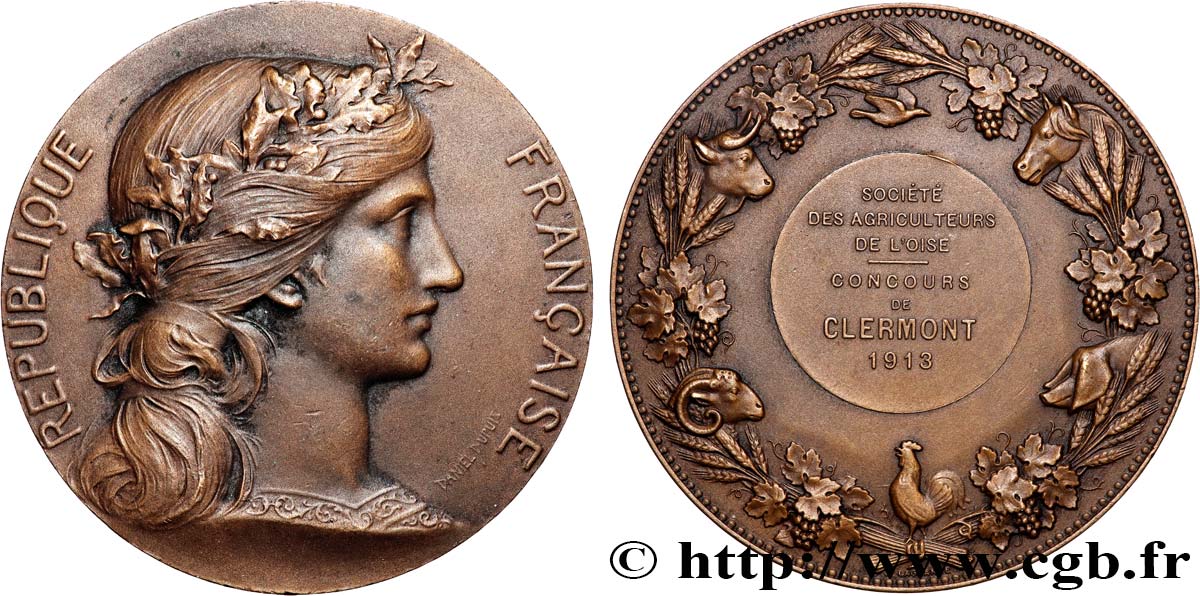 TERZA REPUBBLICA FRANCESE Médaille, Comice d’encouragement à l’agriculture et à l’horticulture q.SPL