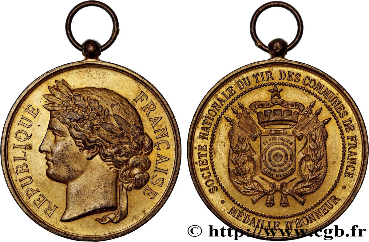 TIR ET ARQUEBUSE Médaille d’honneur, Société Nationale du Tir des communes de France XF