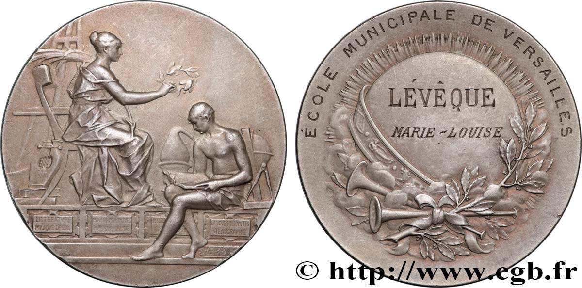 TERZA REPUBBLICA FRANCESE Médaille, École municipale de Versailles SPL