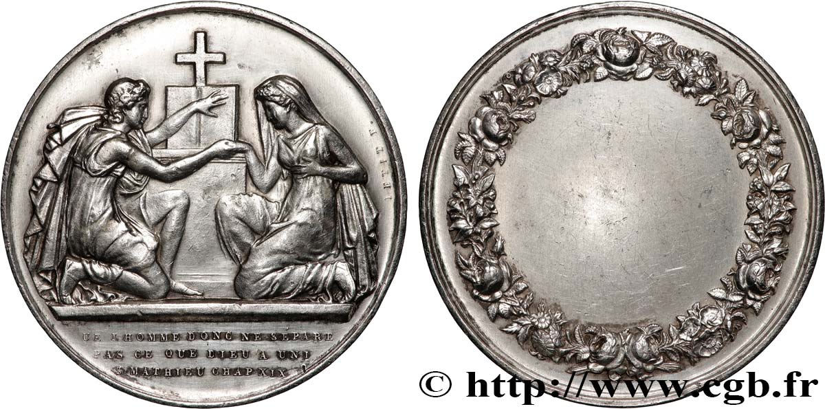 AMOUR ET MARIAGE Médaille de mariage, Evangile de St Mathieu fVZ