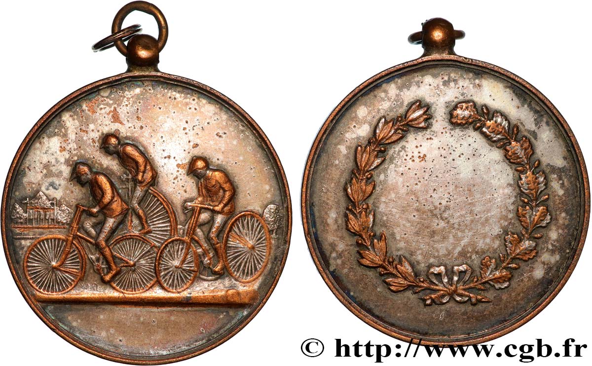 TROISIÈME RÉPUBLIQUE Médaille de récompense, cyclisme TTB