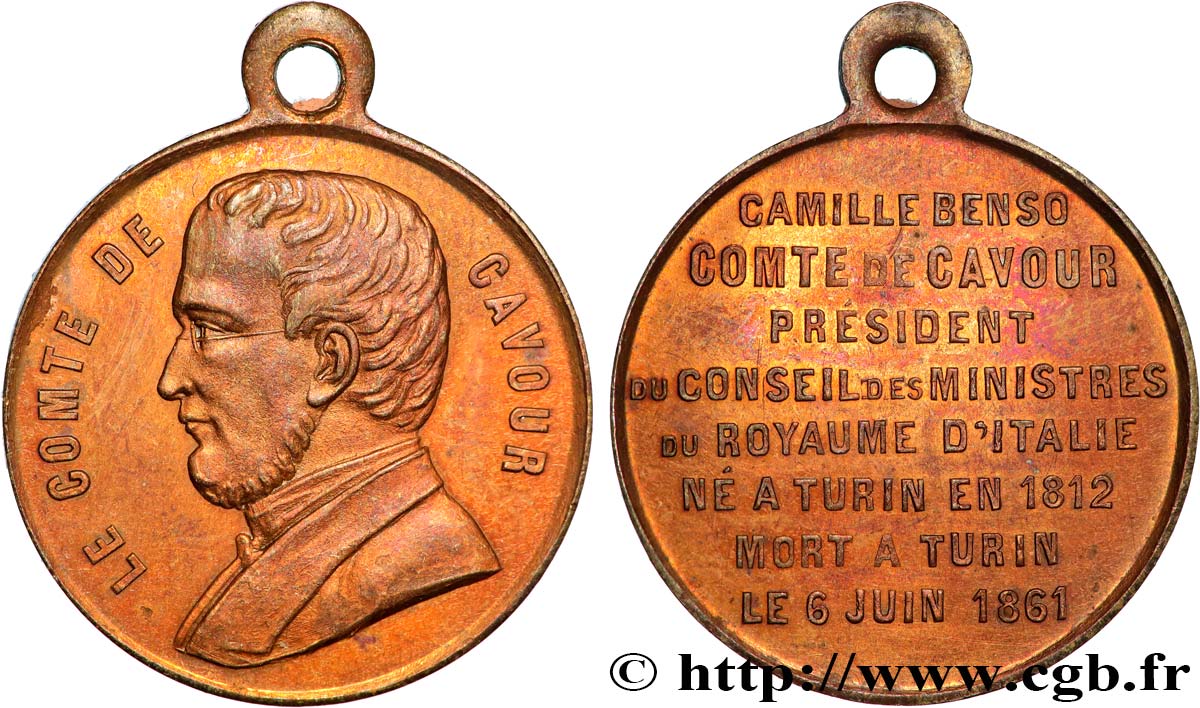 ITALIE - ROYAUME D ITALIE - VICTOR-EMMANUEL III Médaille, Comte de Cavour SUP/TTB+