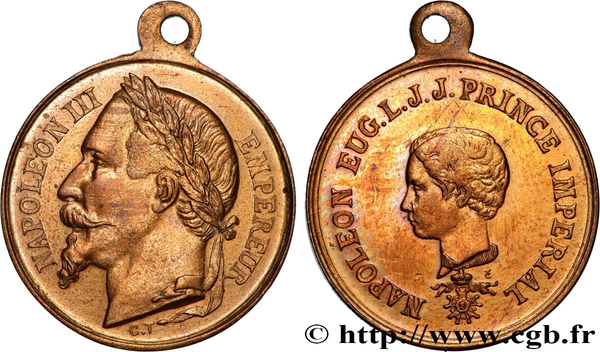 SECOND EMPIRE Médaille, Baptême du prince impérial AU