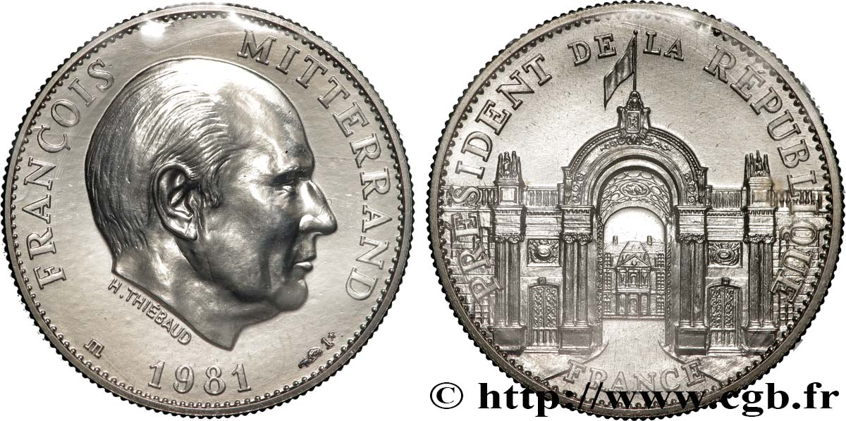 CINQUIÈME RÉPUBLIQUE Médaille, François Mitterand SPL