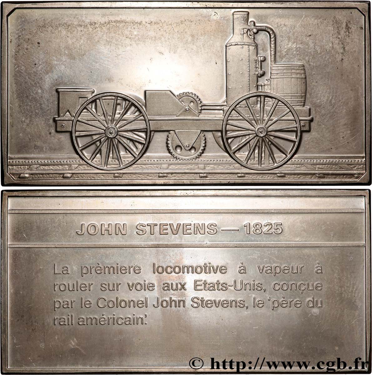 V REPUBLIC Plaquette, locomotive John Stevens Proof set