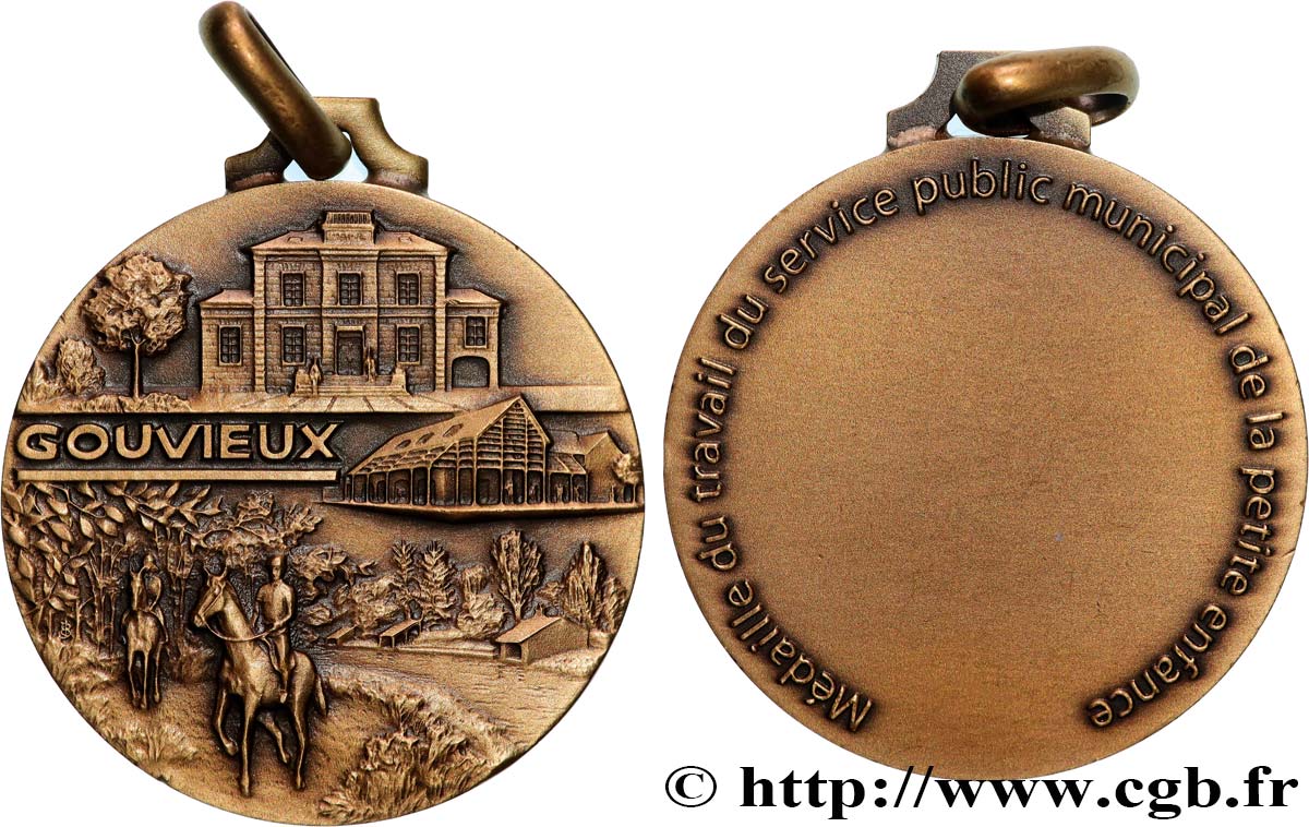 TOWNS AND TOWN HALLS Médaille du travail du service public municipal de la petite enfance AU