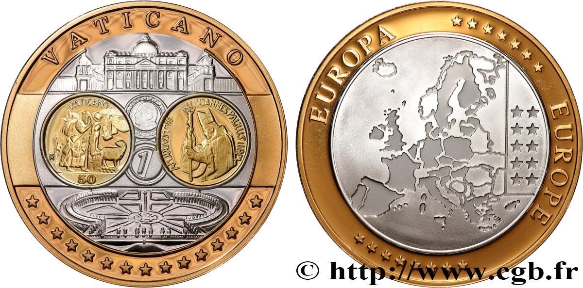 QUINTA REPUBBLICA FRANCESE Médaille, Europe, Cité du Vatican MS