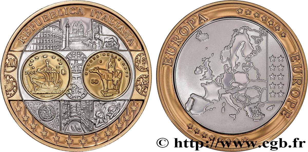 QUINTA REPUBLICA FRANCESA Médaille, Europe, République d’Italie SC