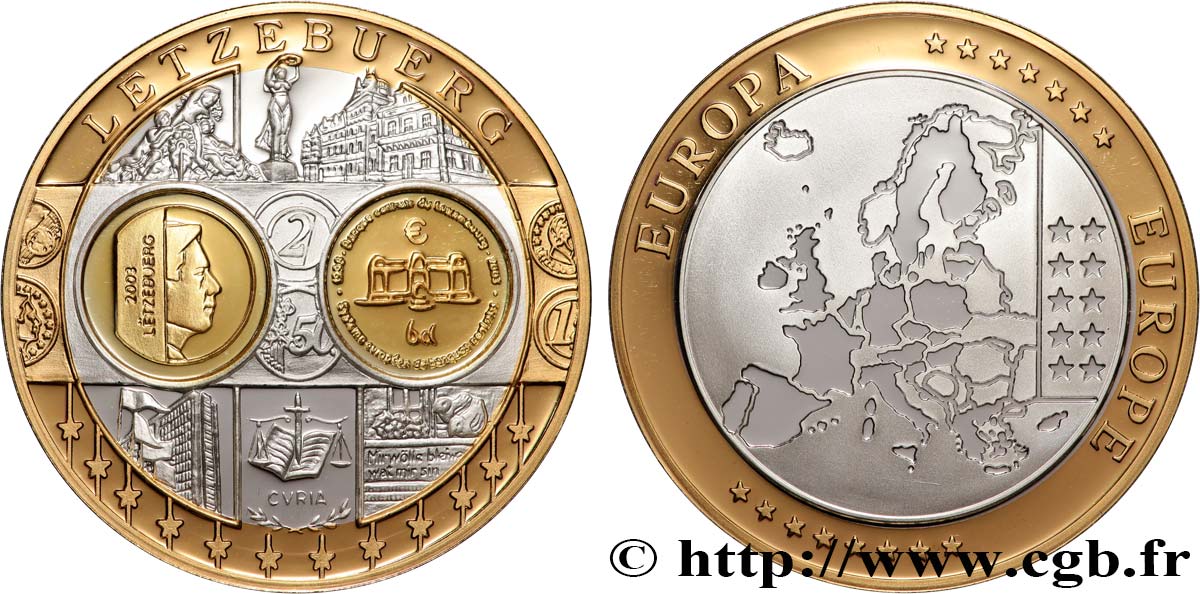 QUINTA REPUBLICA FRANCESA Médaille, Europe, Letzebuerg SC