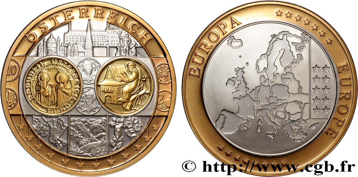 QUINTA REPUBLICA FRANCESA Médaille, Europe, Autriche SC