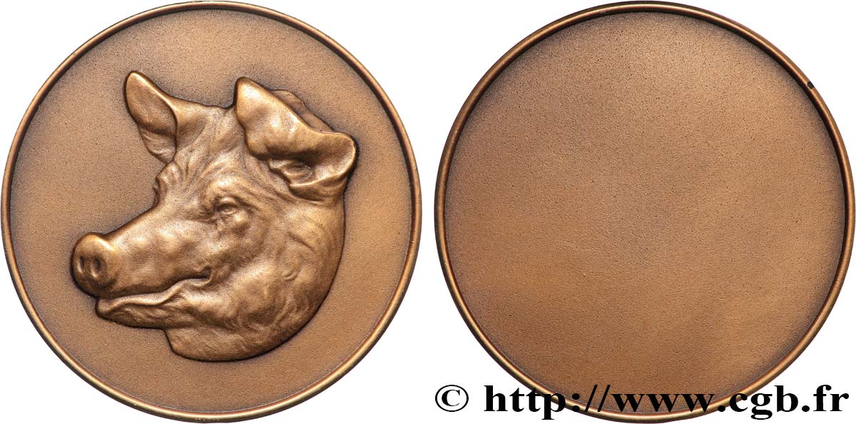 ANIMAUX Médaille, tête de cochon SUP