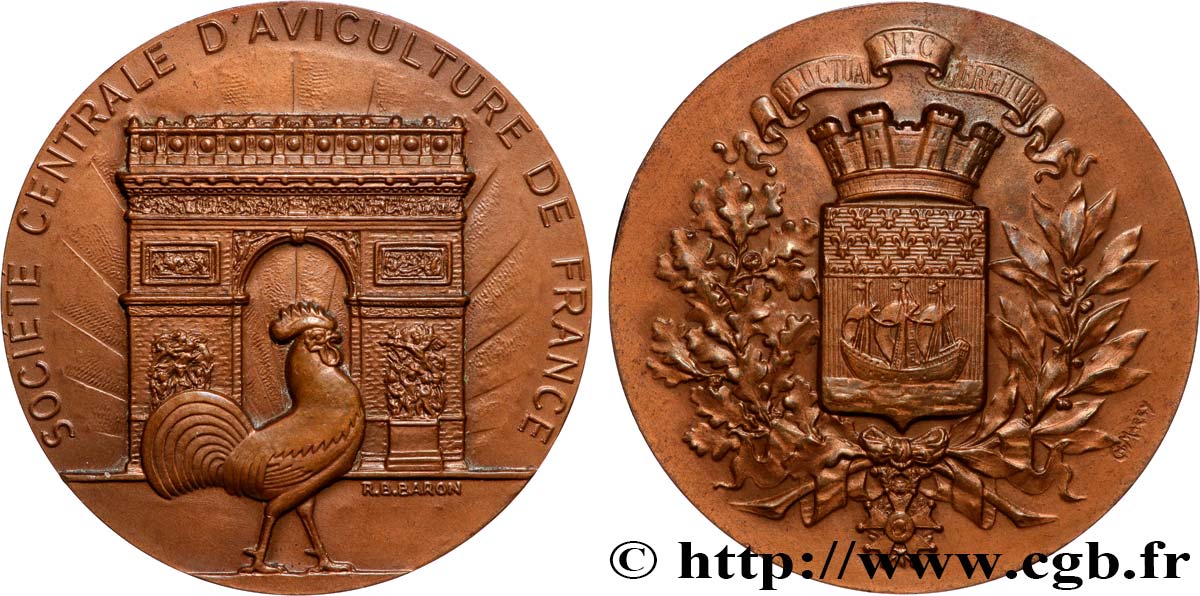 QUINTA REPUBBLICA FRANCESE Médaille, Société centrale d’aviculture de France SPL