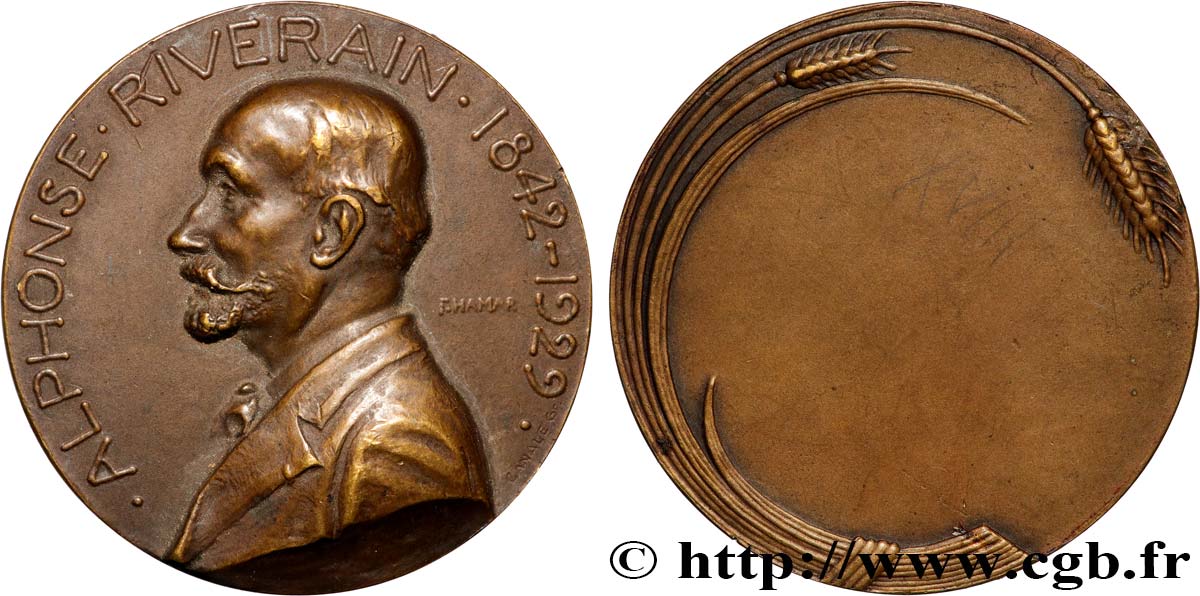 DRITTE FRANZOSISCHE REPUBLIK Médaille, Alphonse Riverain SS