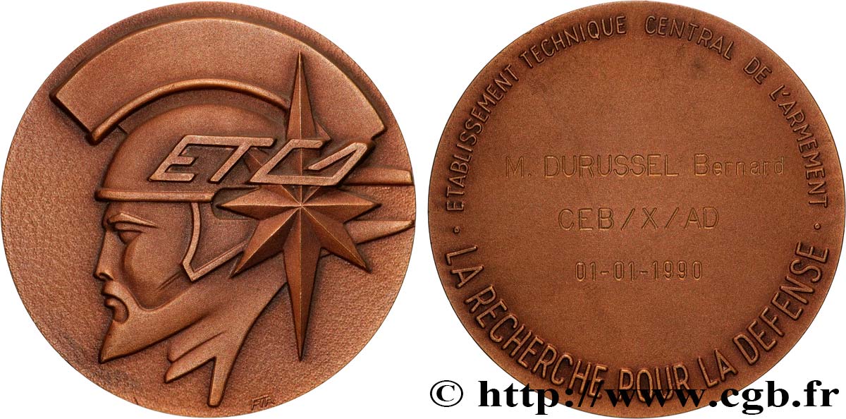 FUNFTE FRANZOSISCHE REPUBLIK Médaille, Établissement technique central de l’armement VZ