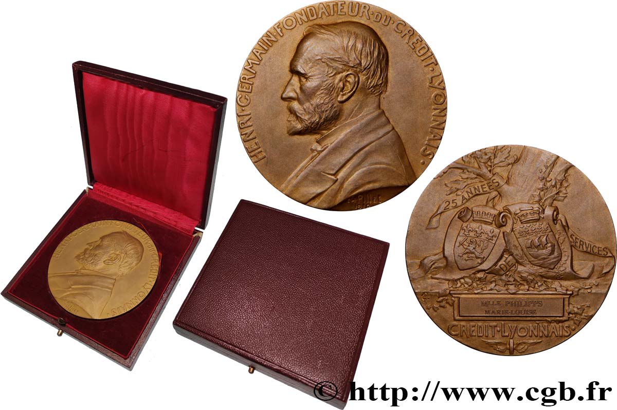 TROISIÈME RÉPUBLIQUE Médaille, Crédit Lyonnais TTB+
