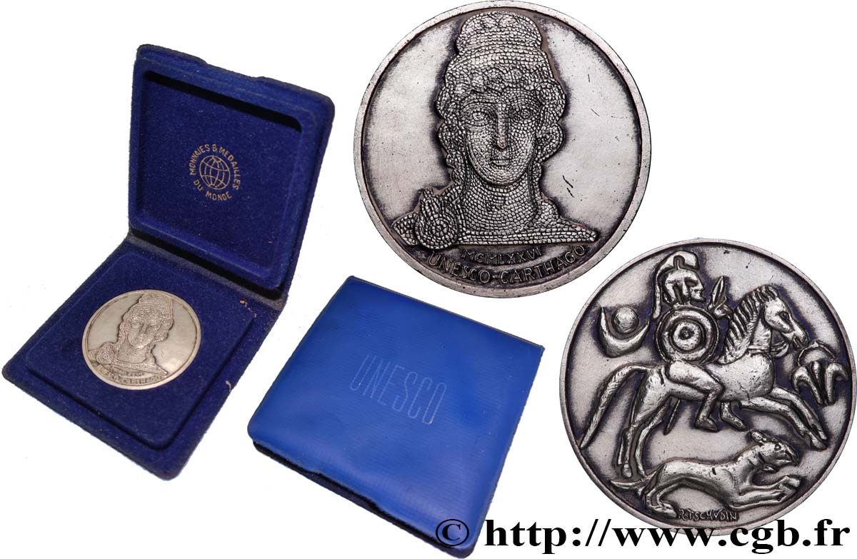 BUILDINGS AND HISTORY Médaille, UNESCO, Sauvegarde des monuments en péril, Carthage SPL