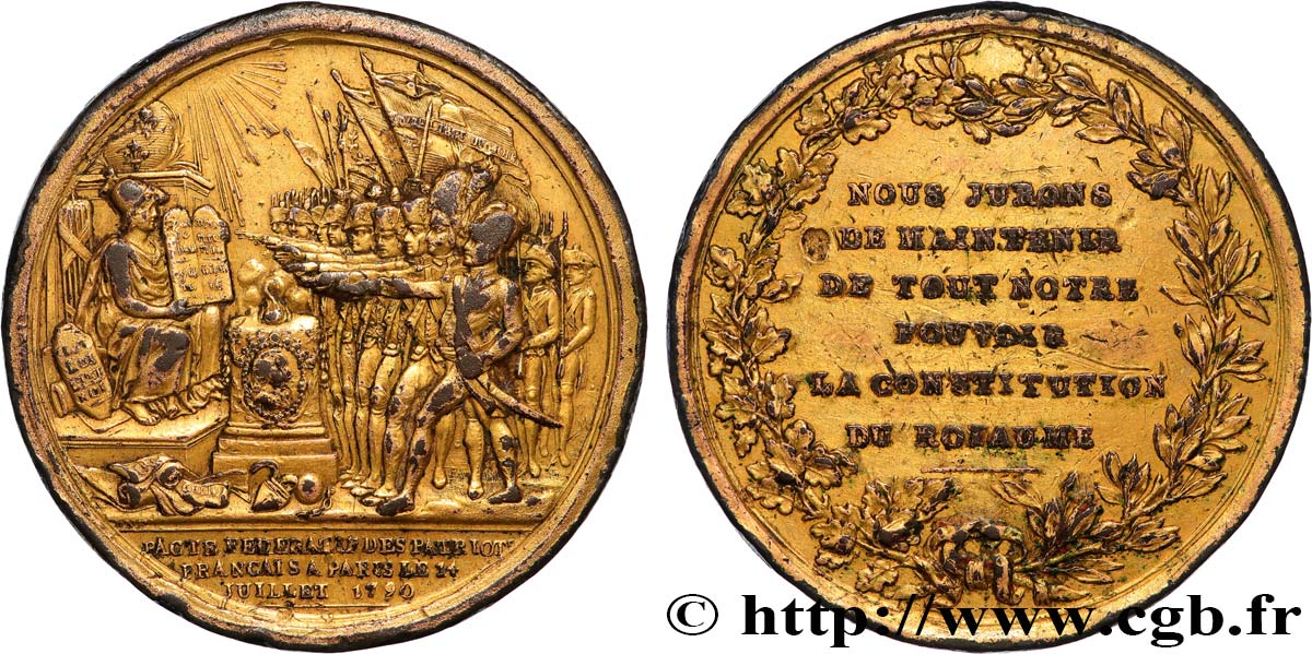 FRENCH CONSTITUTION Médaille du pacte fédératif BB/q.BB