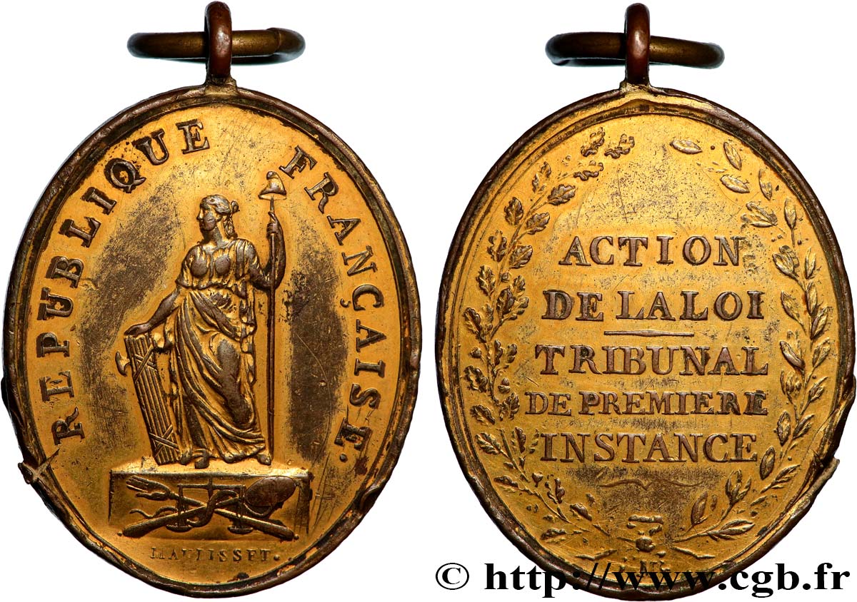 DROIT ET JURIDIQUE Médaille, Tribunal de première instance, Action de la loi TTB