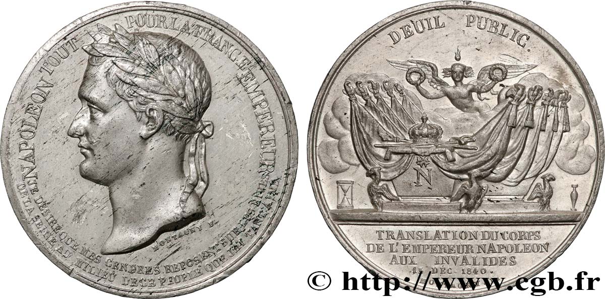 LOUIS-PHILIPPE I Médaille, Deuil public, Translation des cendres AU