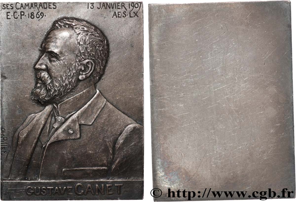 DRITTE FRANZOSISCHE REPUBLIK Plaquette, Gustave Canet fVZ