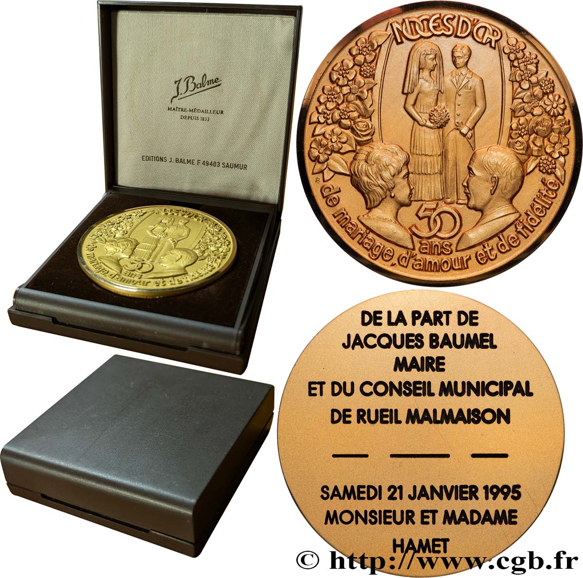 LOVE AND MARRIAGE Médaille, Noces d’or MS
