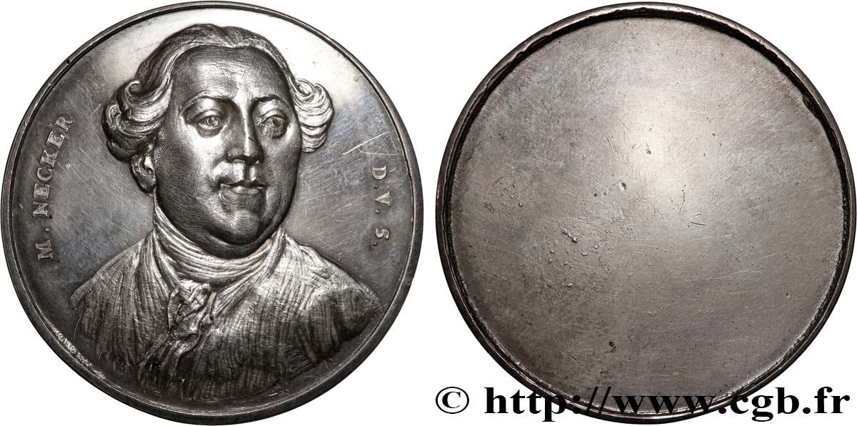 LOUIS XVI Médaille, Jacques Necker q.SPL