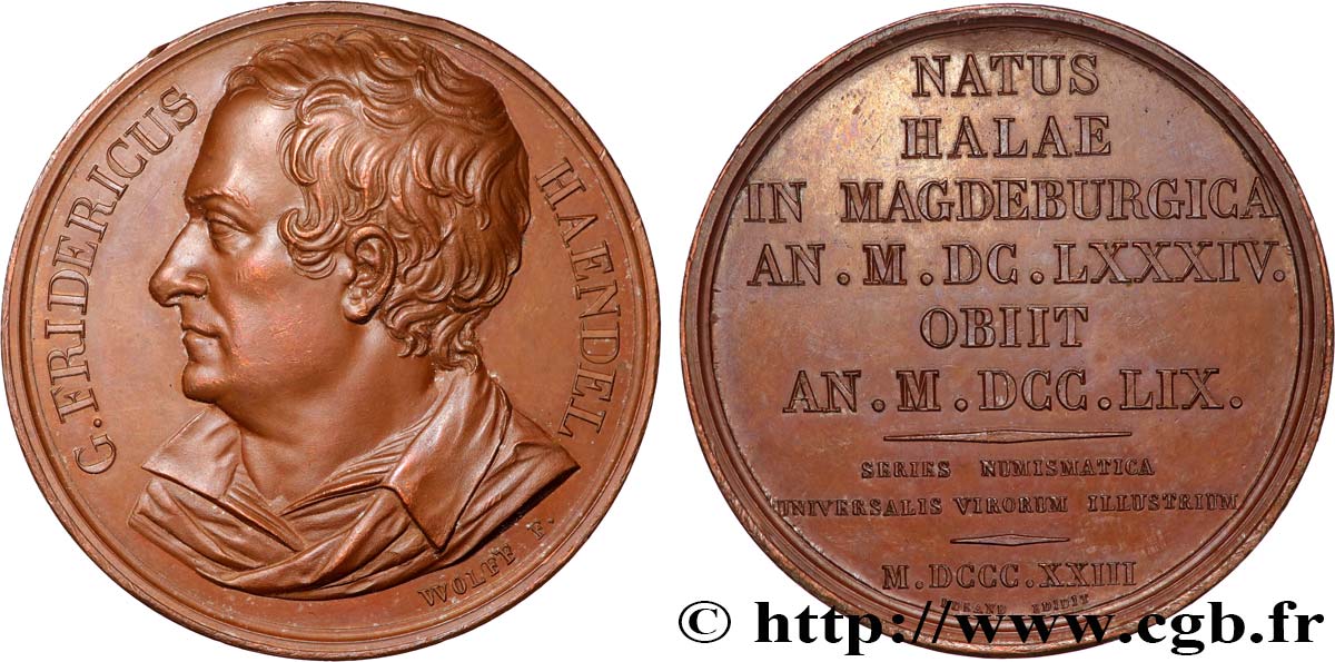 SÉRIE NUMISMATIQUE DES HOMMES ILLUSTRES Médaille, Georg Friedrich Haendel SUP