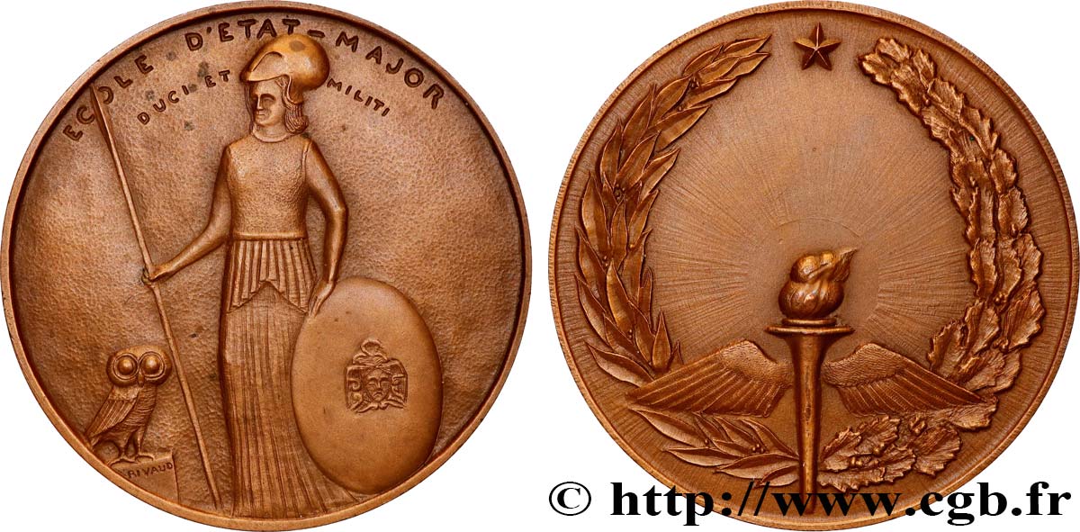 QUARTA REPUBBLICA FRANCESE Médaille, École d’Etat-Major SPL