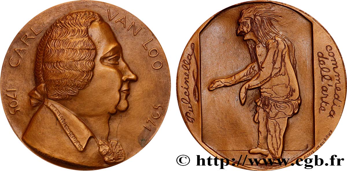 ARTISTES : MUSICIENS, PEINTRES, SCULPTEURS Médaille, Charles André van Loo EBC