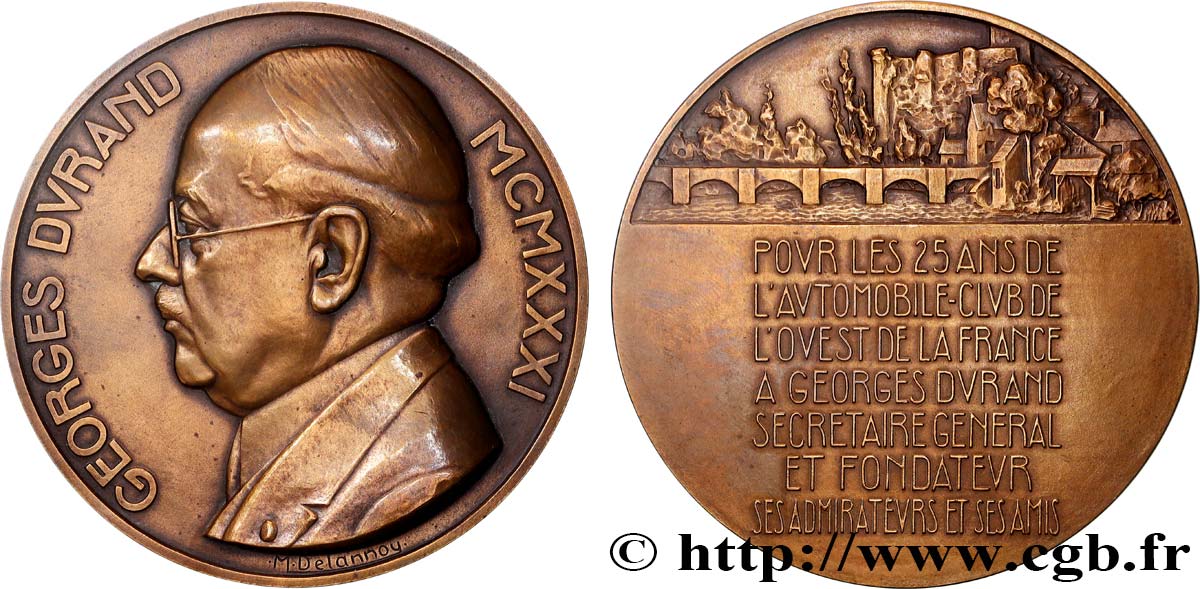 DRITTE FRANZOSISCHE REPUBLIK Médaille, Georges Durand fVZ