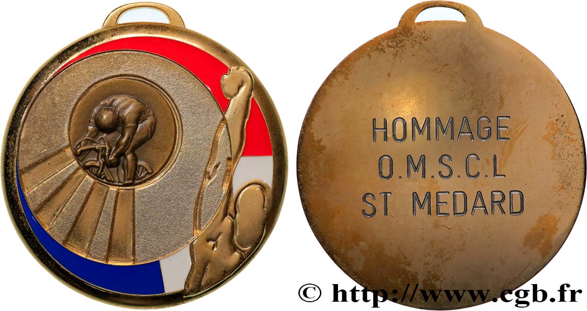 SPORTS Médaille, Hommage de l’O. M. S. C. L. q.SPL/BB