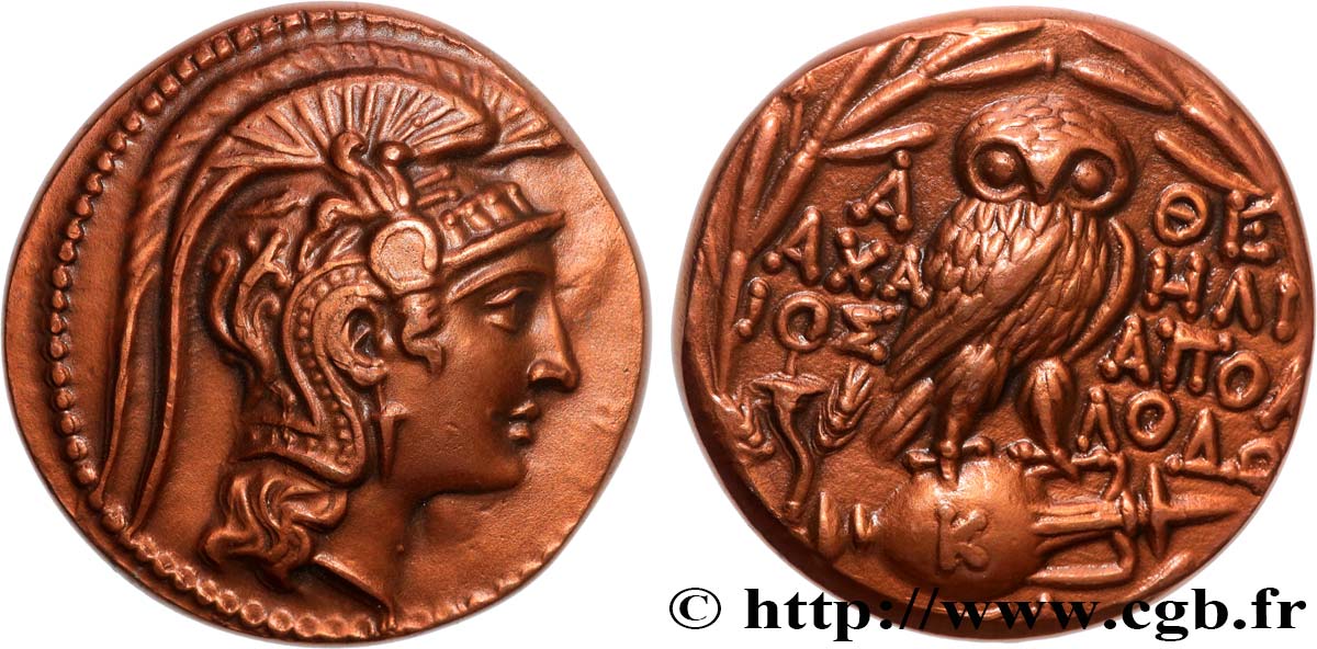 ATTICA - ATHENA Médaille, Reproduction d’un Tétradrachme stéphanophore, n°148 SPL