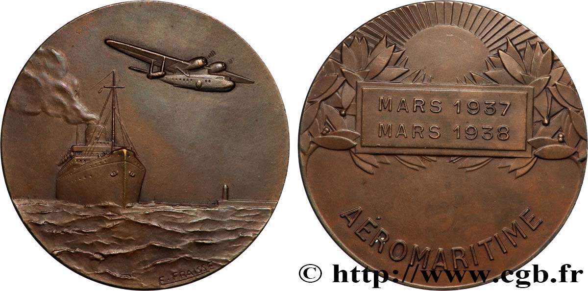 TROISIÈME RÉPUBLIQUE Médaille, Aéromaritime TTB+