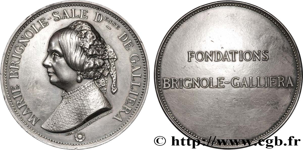 III REPUBLIC Médaille, Fondations Brignole-Galliera XF