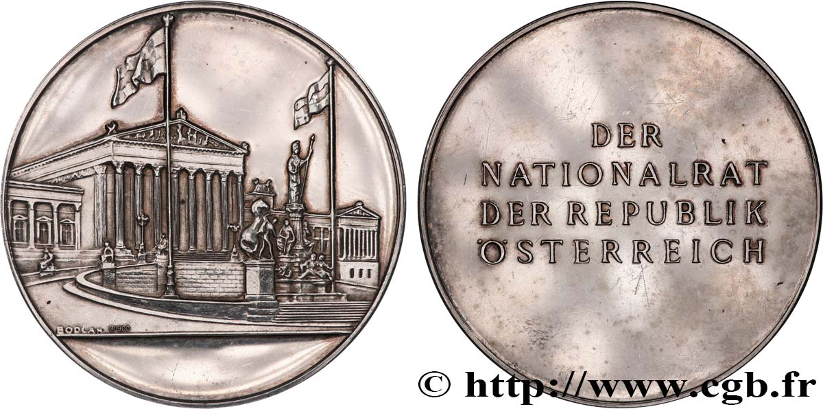 AUTRICHE Médaille, Conseil National de la République autrichienne TTB