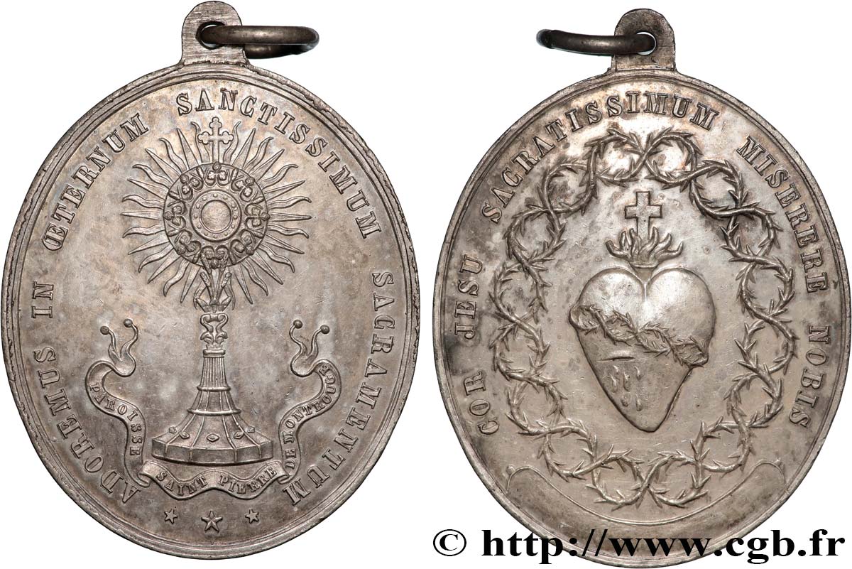 RELIGIOUS MEDALS Médaille, Adoration, Paroisse Saint Pierre de Montrouge AU