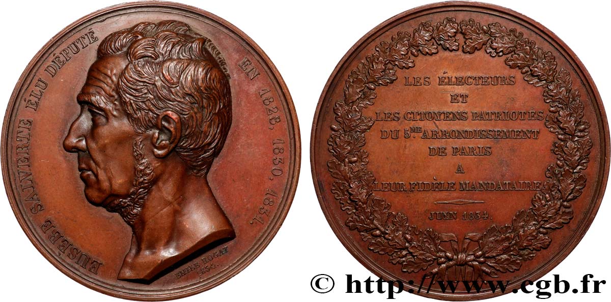 LUIS FELIPE I Médaille, Eusbe Salverte député EBC