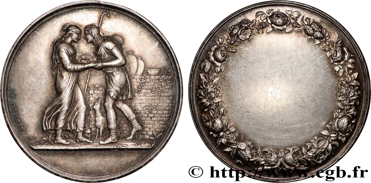 AMOUR ET MARIAGE Médaille de mariage, Jacob et Rachel AU