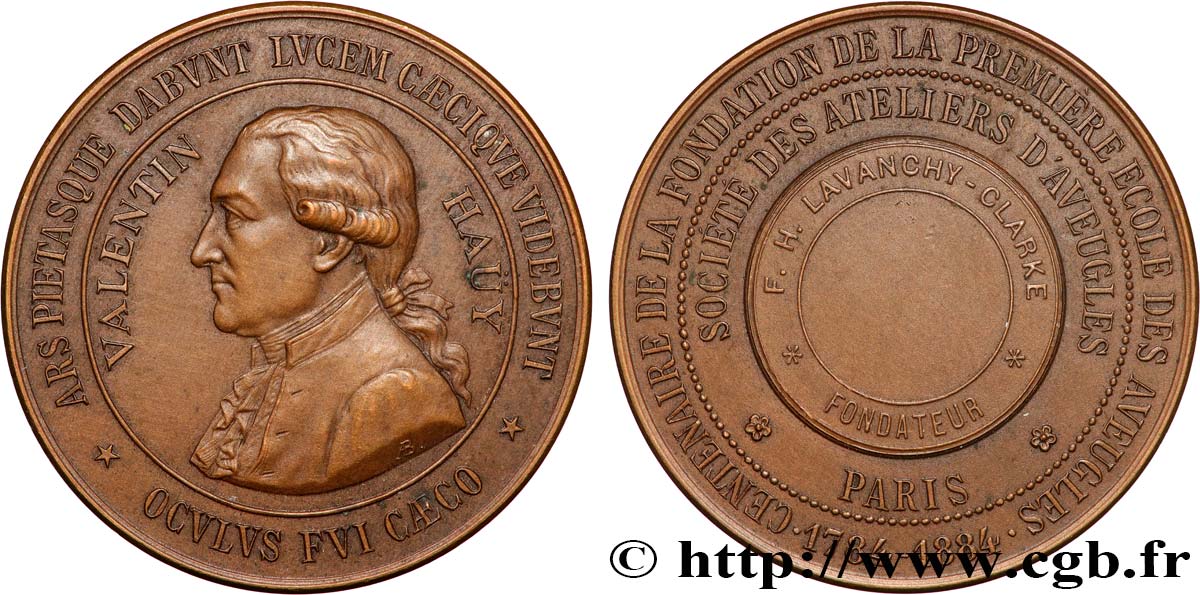 III REPUBLIC Médaille, Société des ateliers d’aveugles AU