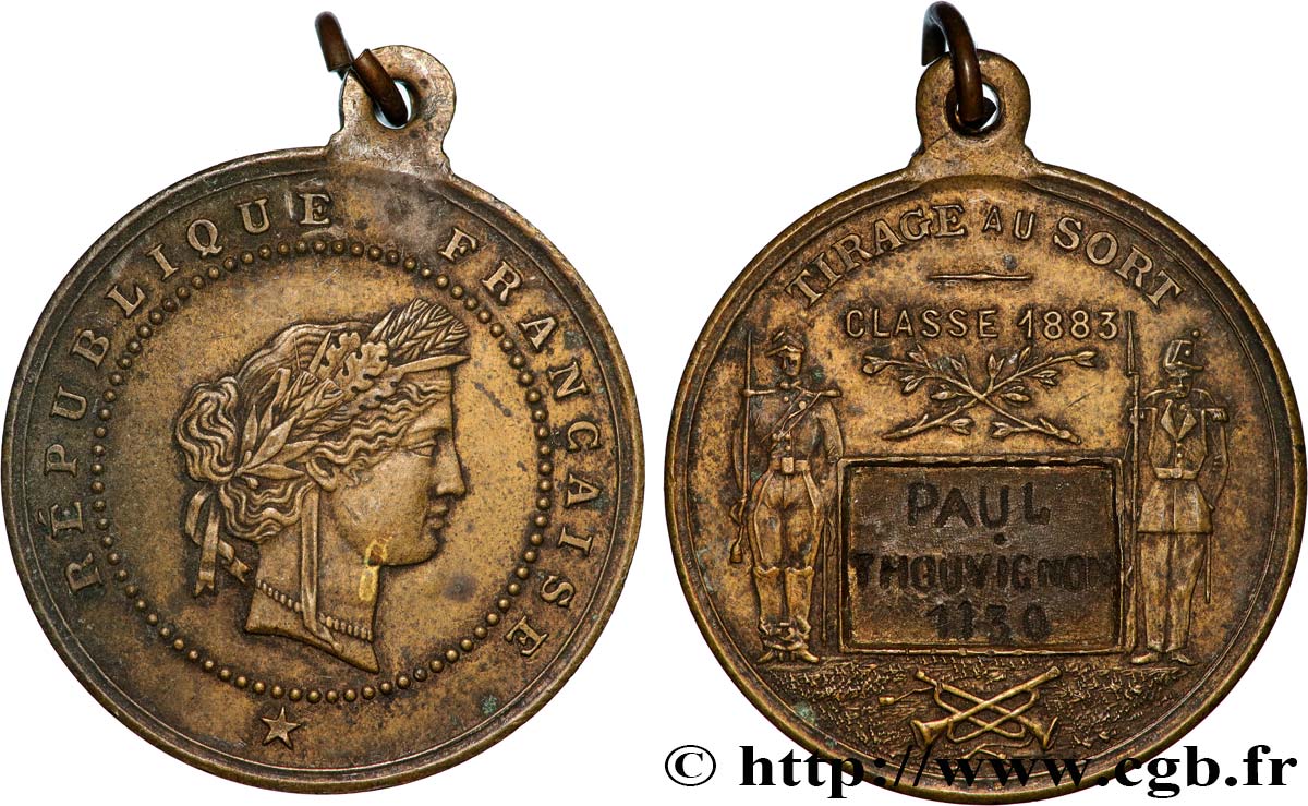 Médaille Souvenir du tirage au sort Classe 1899 (123-19/A14