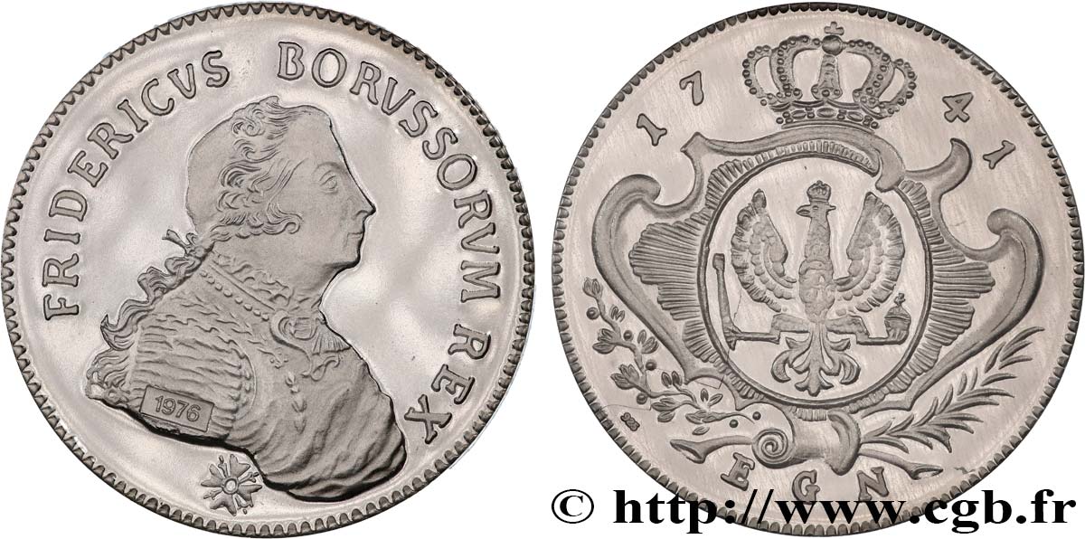 ALLEMAGNE - ROYAUME DE PRUSSE - FRÉDÉRIC II LE GRAND Médaille, Reproduction du Speciestaler de Berlin FDC