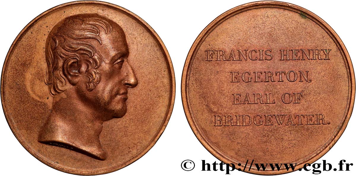 POLITICS AND POLITICIANS Médaille, Francis Henry Egerton XF