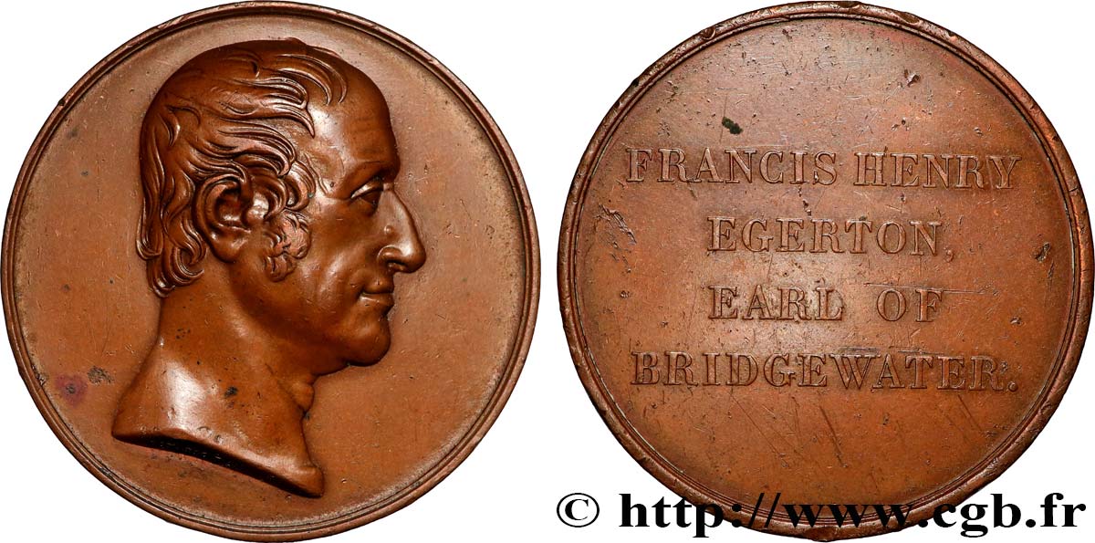 POLITIQUE ET POLITICIENS Médaille, Francis Henry Egerton XF