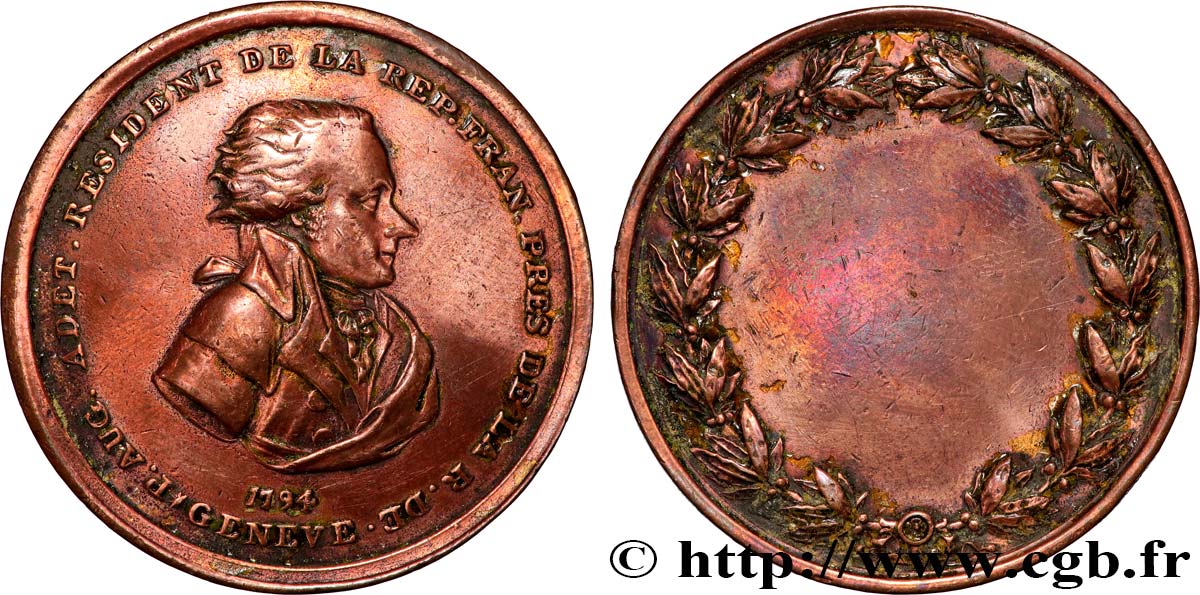 LA CONVENTION Médaille, Pierre Auguste Adet, récompense TTB