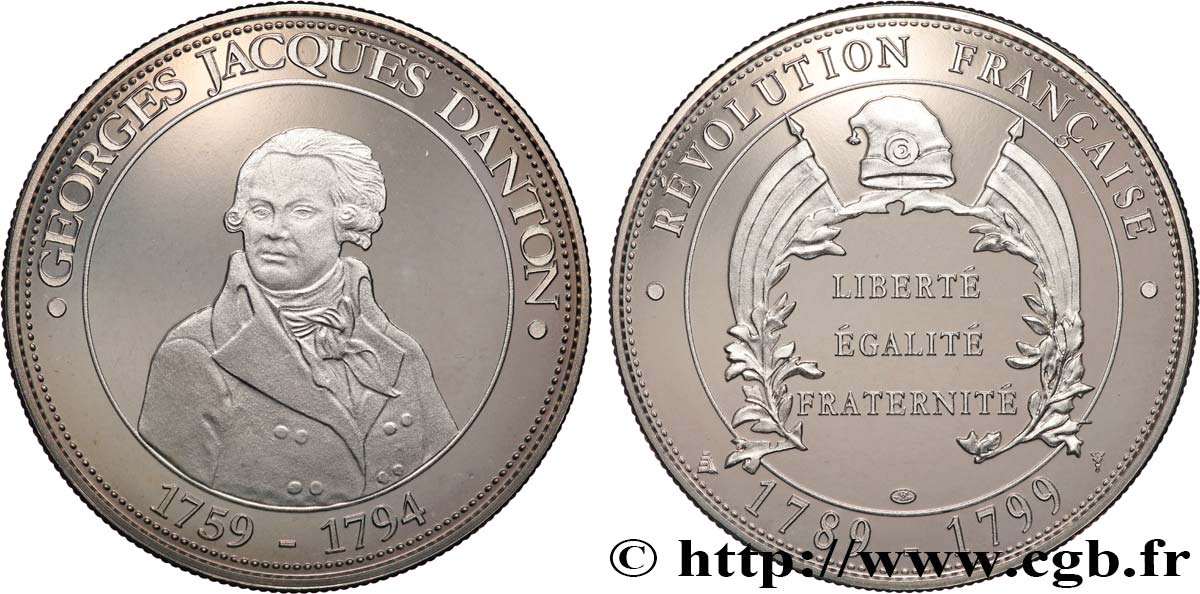 QUINTA REPUBLICA FRANCESA Médaille, Georges Jacques DANTON EBC