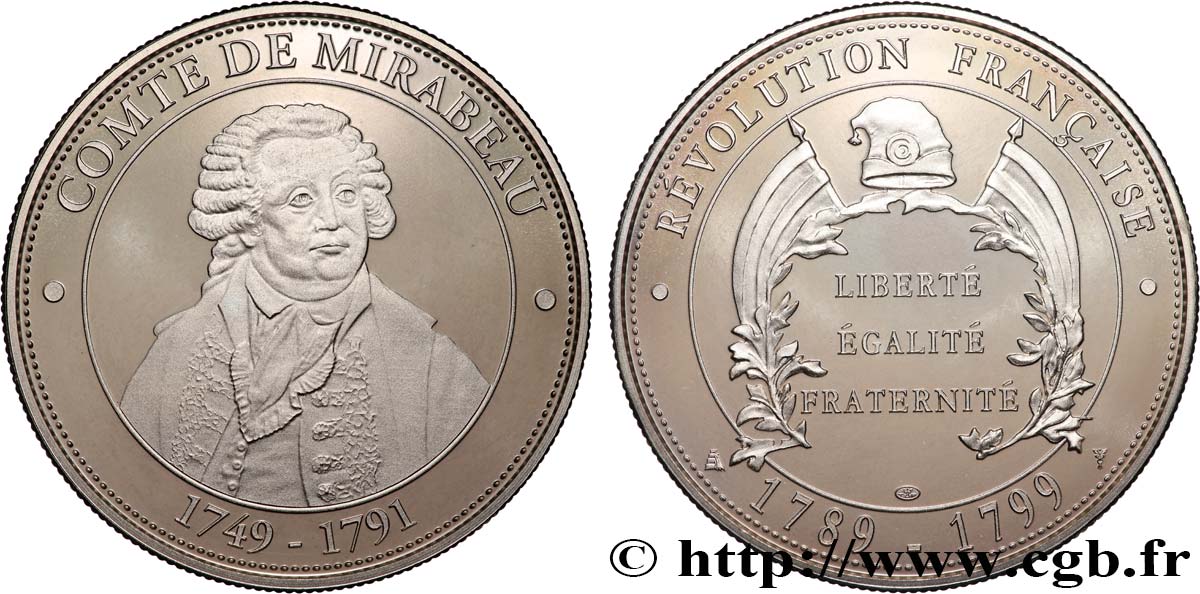 QUINTA REPUBLICA FRANCESA Médaille, Comte de MIRABEAU EBC